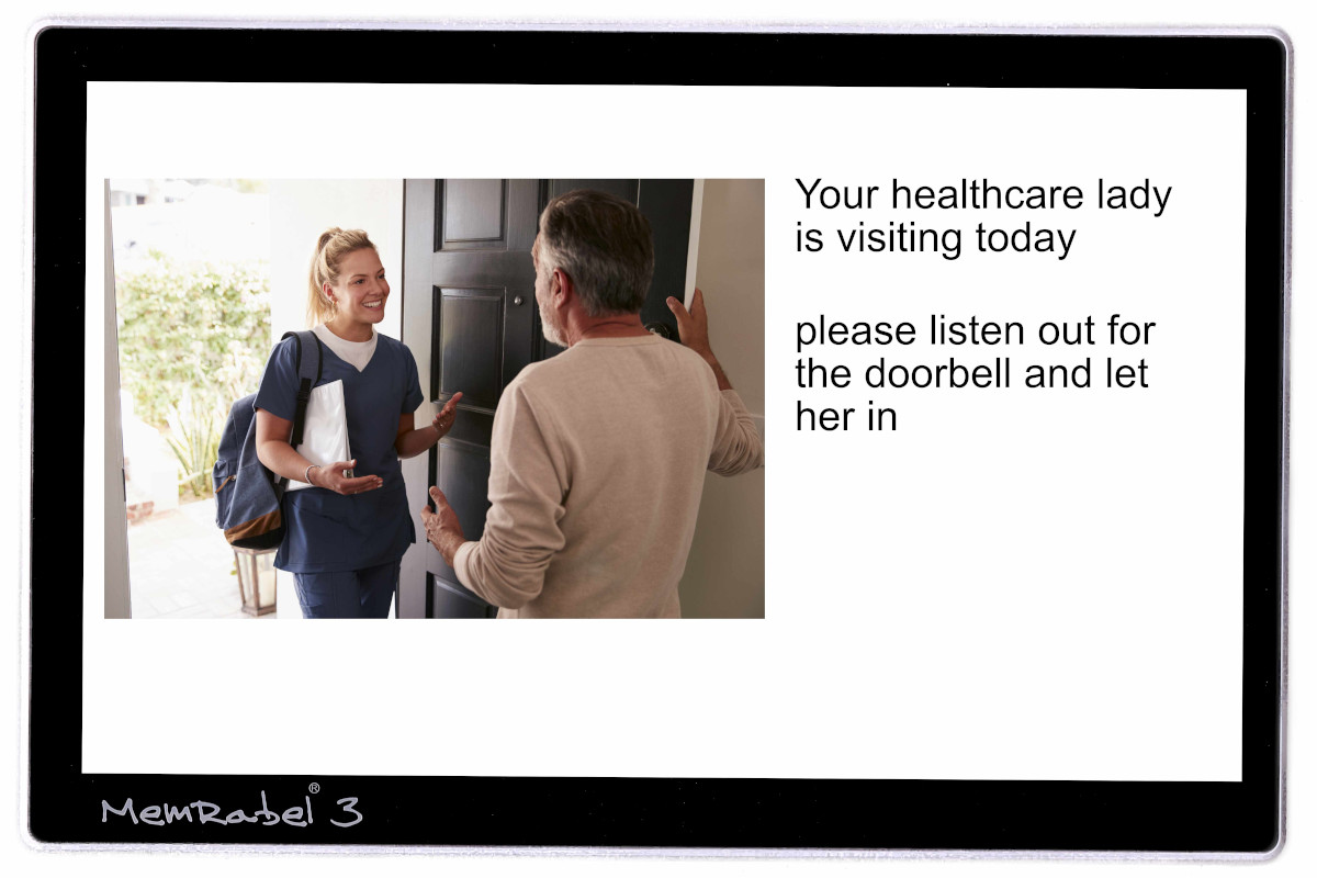 MR3 Healthcare lady at door with man